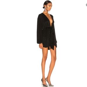 Retrofete Black Gabrielle Robe Dress